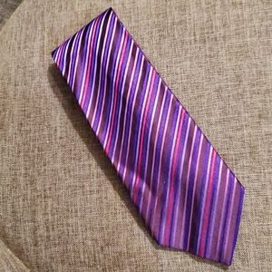 Van Heusen Multi Purple Stripes Men's Silk Necktie
